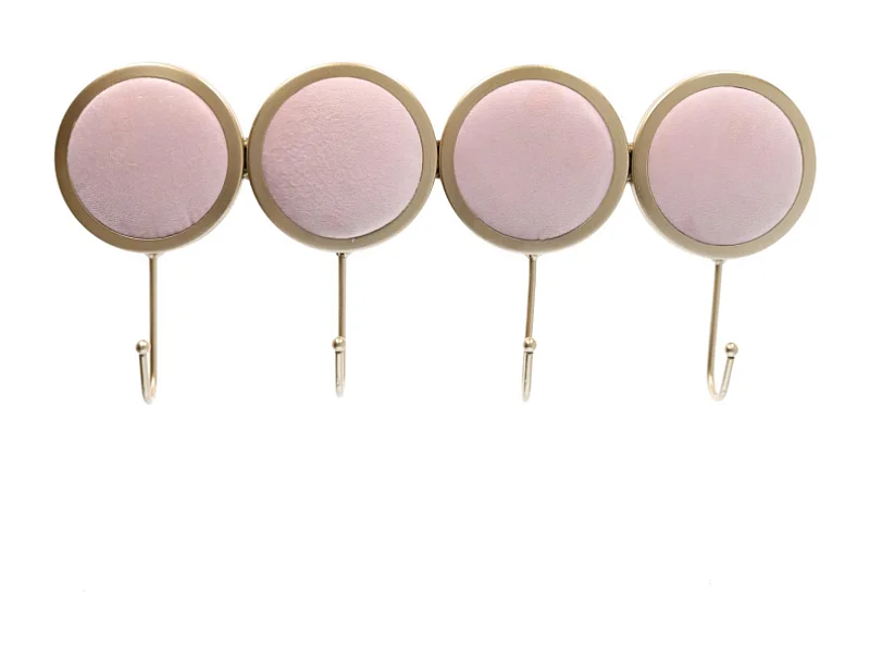 Appendino metallo 4 posti rosa cm 41x18,5x4