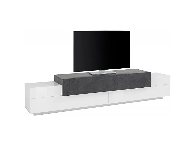 Mobile Porta TV Coro 240 – Bianco Lucido e Report