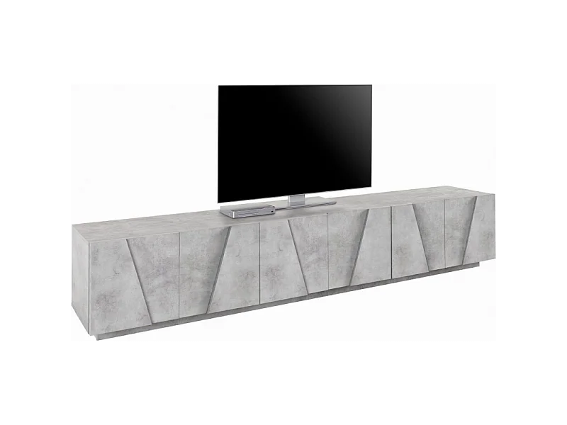 Mobile Porta TV Ping 240 – 6 ante – Cemento Bronx