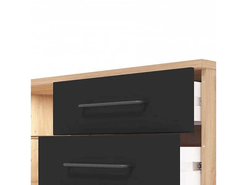 MOBILE PORTA TV LUSITANIA ROVERE ARTIGIANO E NERO