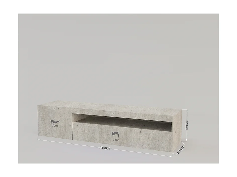 Mobile Porta TV Daiquiri – 155cm – Cemento