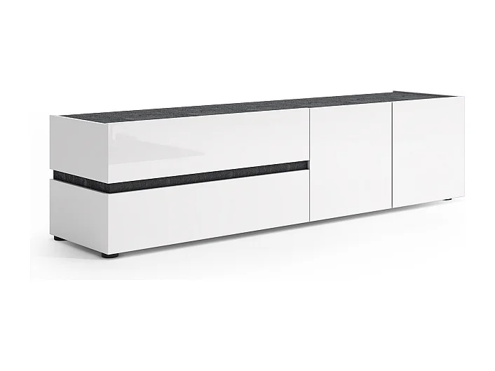 TV Lowboard con 2 ante e 2 cassetti BOB made in Italy