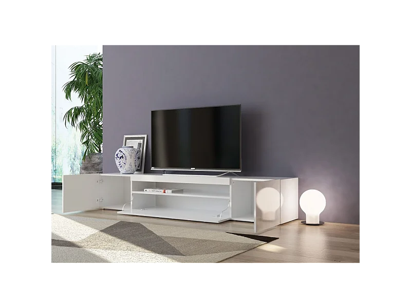 Mobile Porta TV Daiquiri – 200cm – Bianco Lucido