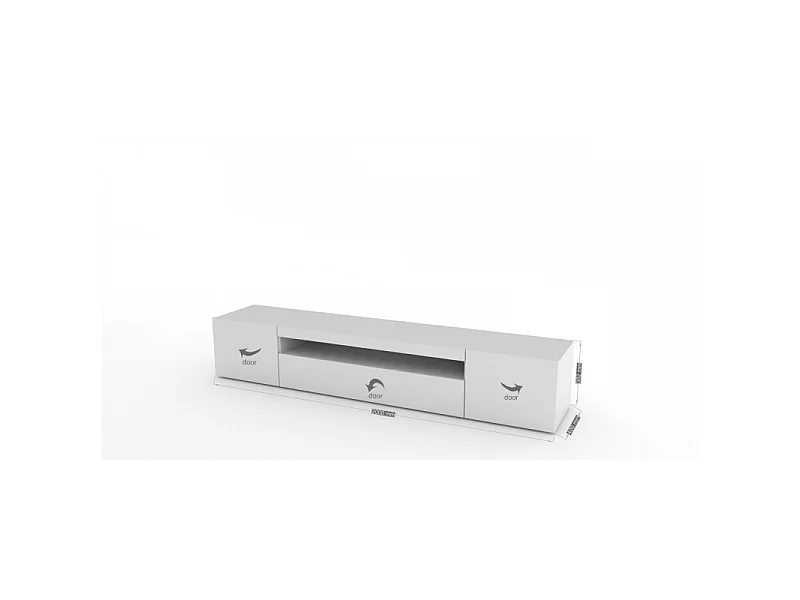 Mobile Porta TV Daiquiri – 200cm – Bianco Lucido