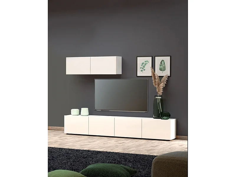 TV Lowboard con 4 ribalte MISTER GIORNO made in Italy