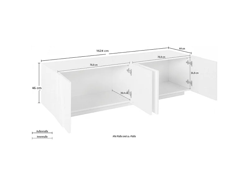 Mobile Porta TV Ping 160 – 4 ante – Cemento Bronx