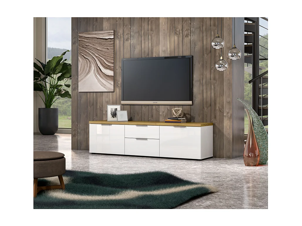 TV Lowboard 180 con 2 cassetti e 2 ante IDEA 24 made in Italy