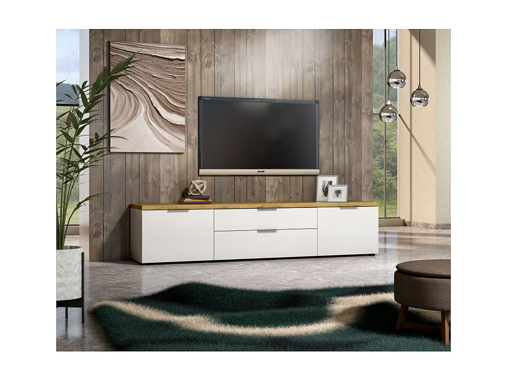 TV Lowboard 220 con 2cassetti e 2 ante IDEA 24 made in Italy