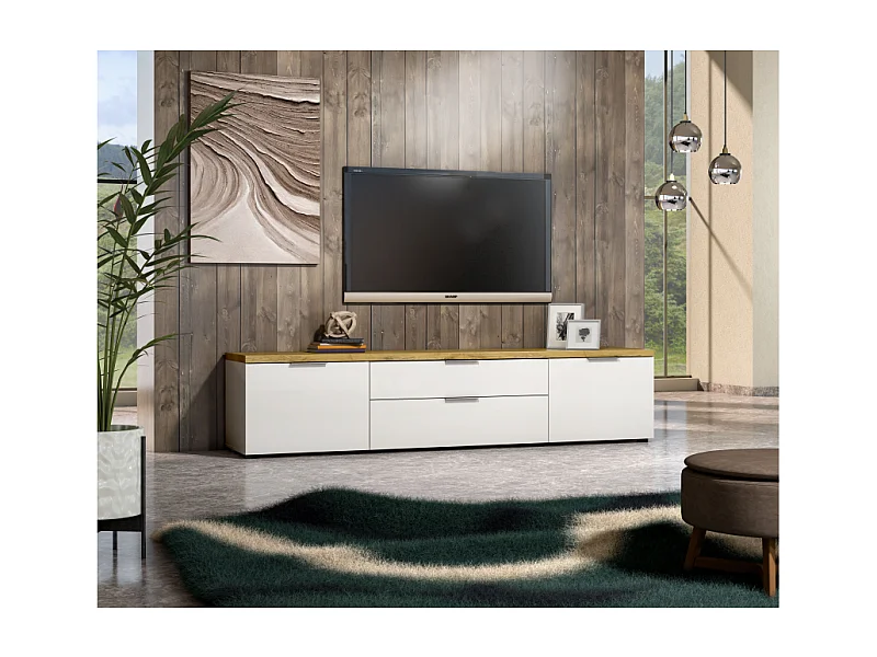 TV Lowboard 220 con 2cassetti e 2 ante IDEA 24 made in Italy