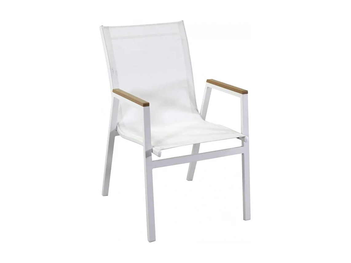 Poltrona alluminio Idaho Plus bianco cm 53x65h43/62/87