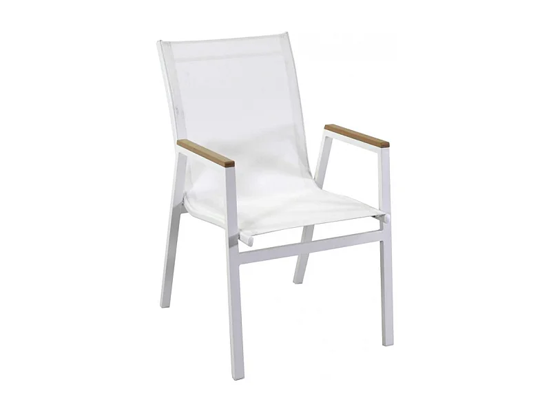 Poltrona alluminio Idaho Plus bianco cm 53x65h43/62/87