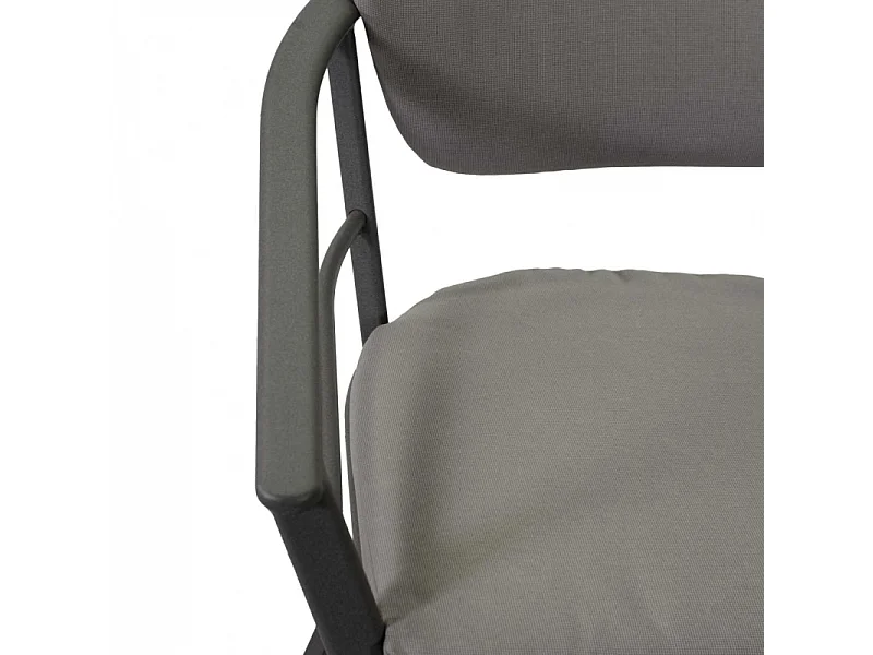 Poltrona alluminio Riverside tortora cm 62x61h49/64/79