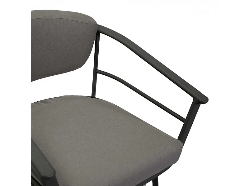 Poltrona alluminio Riverside tortora cm 62x61h49/64/79