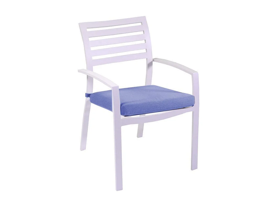 Poltrona alluminio boston antracite con cuscino grigio cm58x57h88