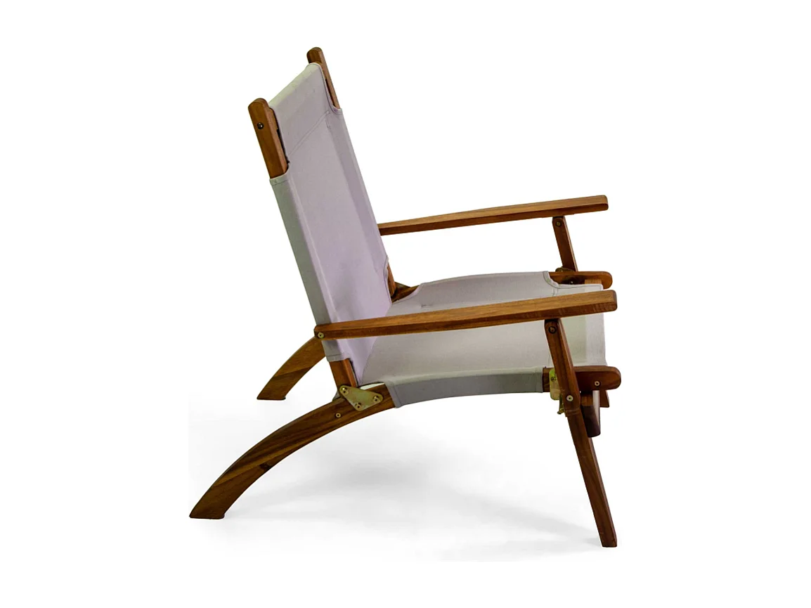 Salotto legno Diane 2 posti con tessuto grigio