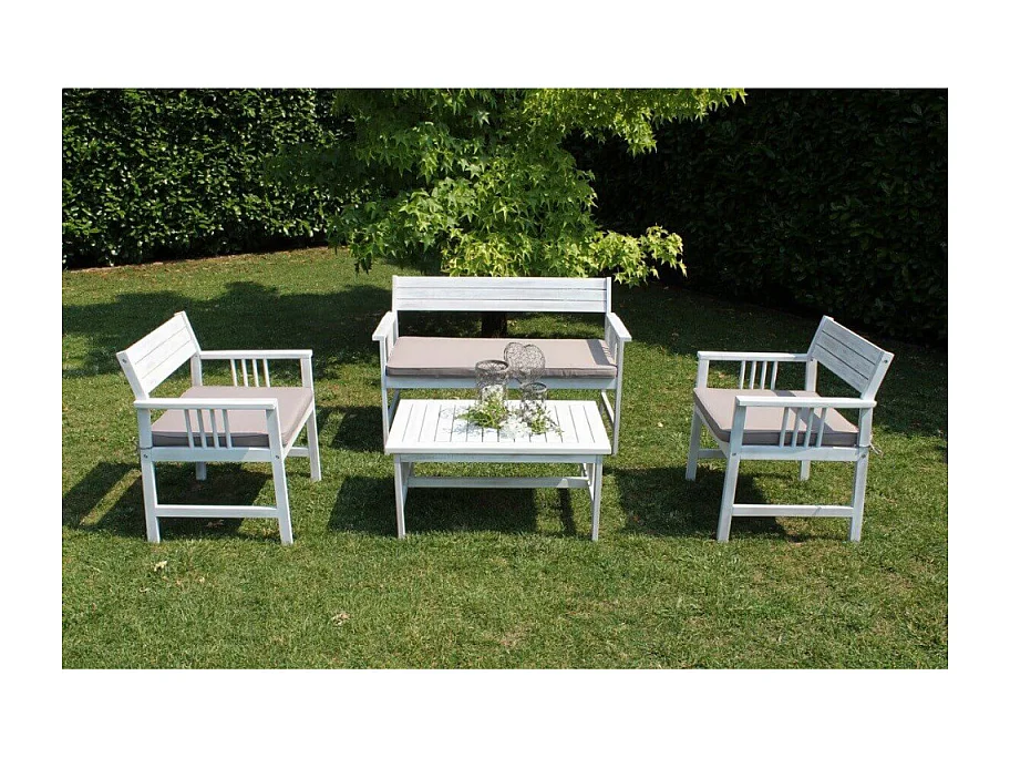 SALOTTO BALI BIANCO con CUSCINI