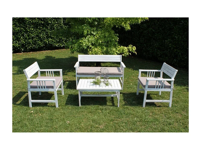 SALOTTO BALI BIANCO con CUSCINI