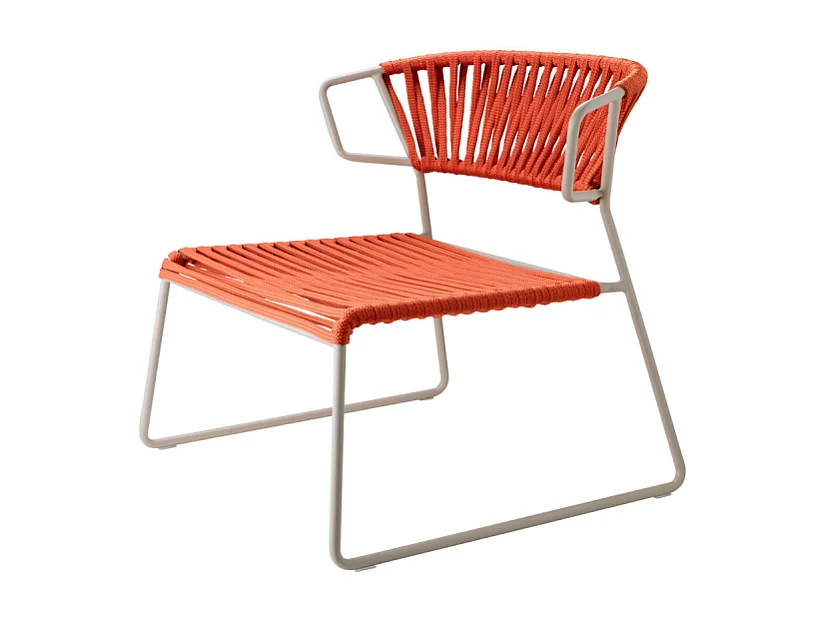 POLTRONA LISA LOUNGE FILO' CORDA NAUTICA MADE IN ITALY SCAB DESIGN