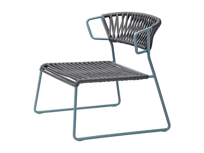POLTRONA LISA LOUNGE FILO' CORDA NAUTICA MADE IN ITALY SCAB DESIGN
