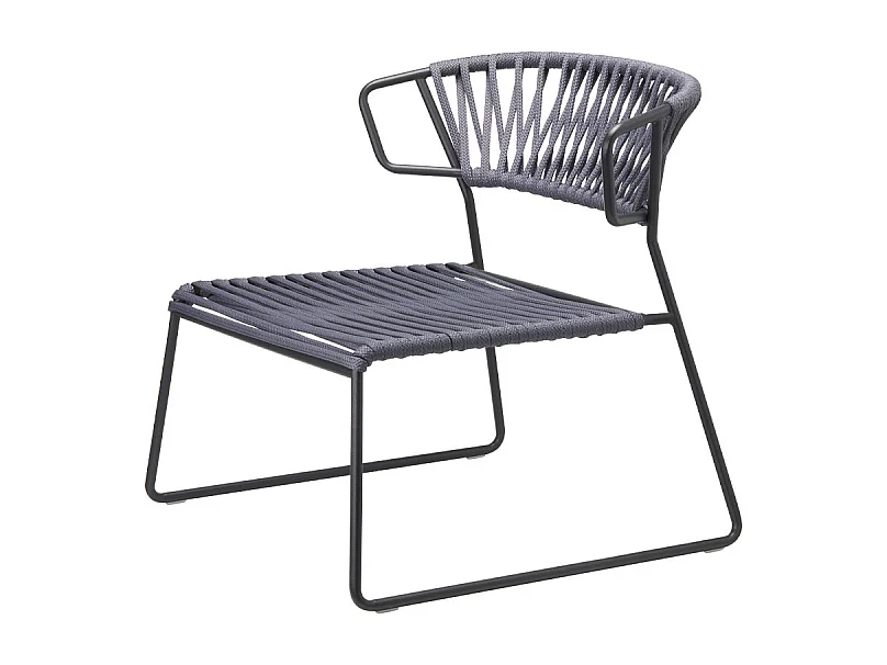 POLTRONA LISA LOUNGE FILO' CORDA NAUTICA MADE IN ITALY SCAB DESIGN