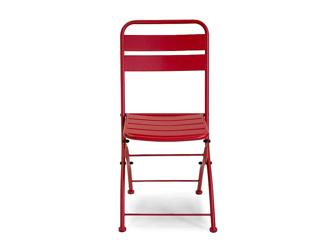 Sedia metallo rovigo pieghevole rossa cm 44x53h45/86