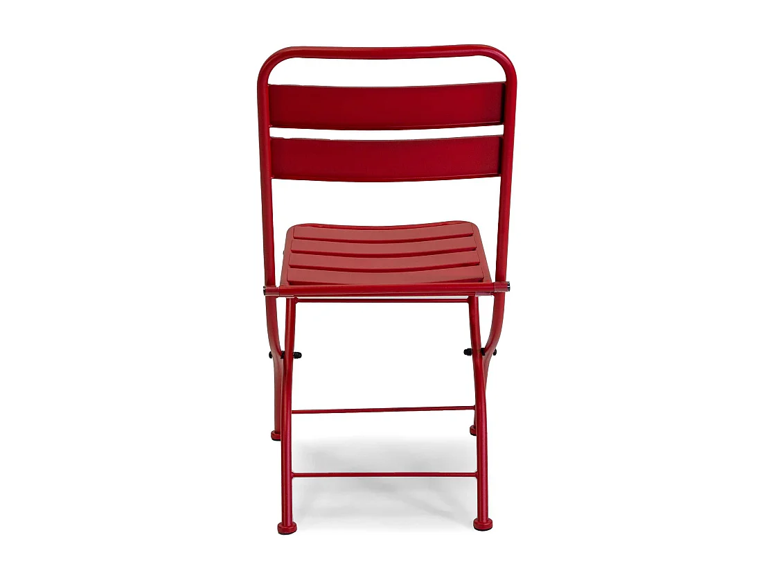 Sedia metallo rovigo pieghevole rossa cm 44x53h45/86