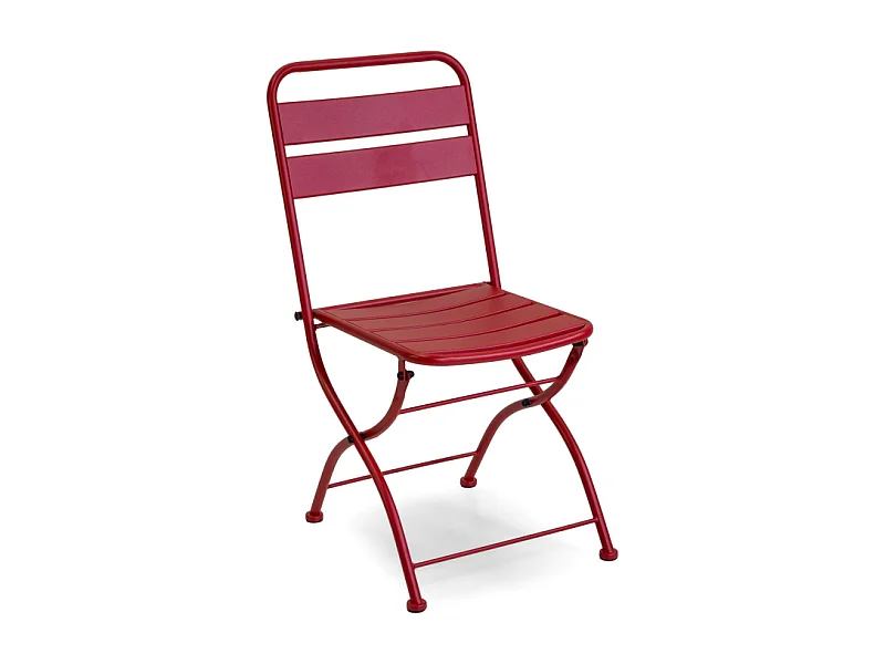 Sedia metallo rovigo pieghevole rossa cm 44x53h45/86