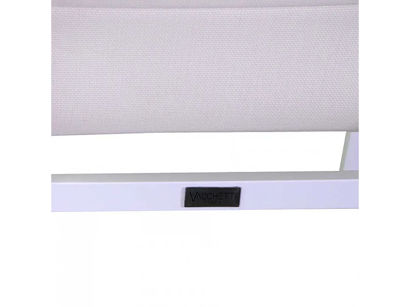 Poltrona alluminio textilene Riverside bianco (bracciolo in hpl) cm 56x66h90