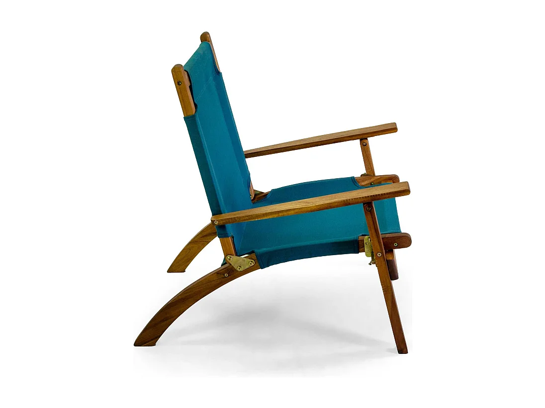 Salotto legno Diane 2 posti con tessuto blu