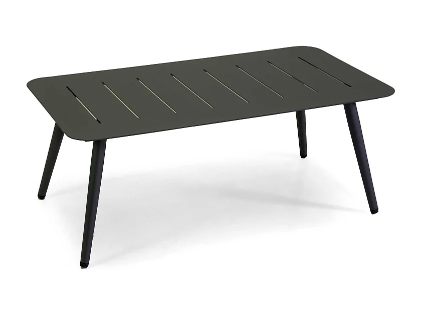 Salotto alluminio Ibiza 2 posti antracite con cuscini crema