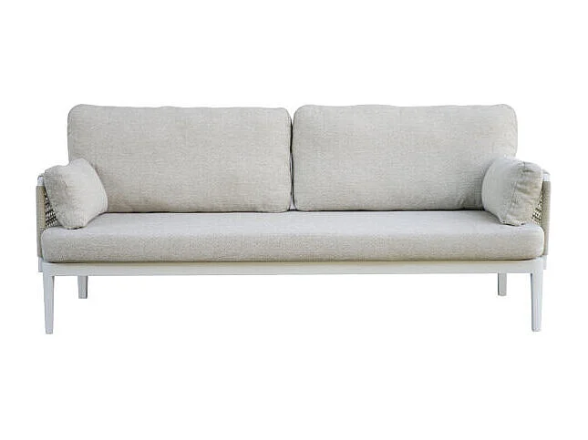 Salotto Bandol In Alluminio Bianco + Corda Beige Moia