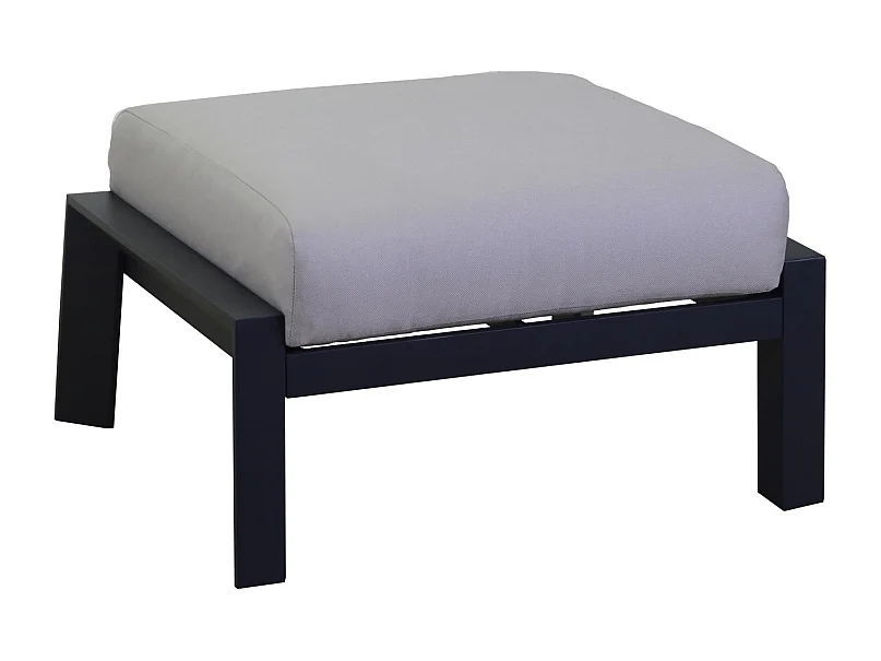 Salotto alluminio Miller 2 posti antracite con cuscini grigio chiaro 6 pezzi