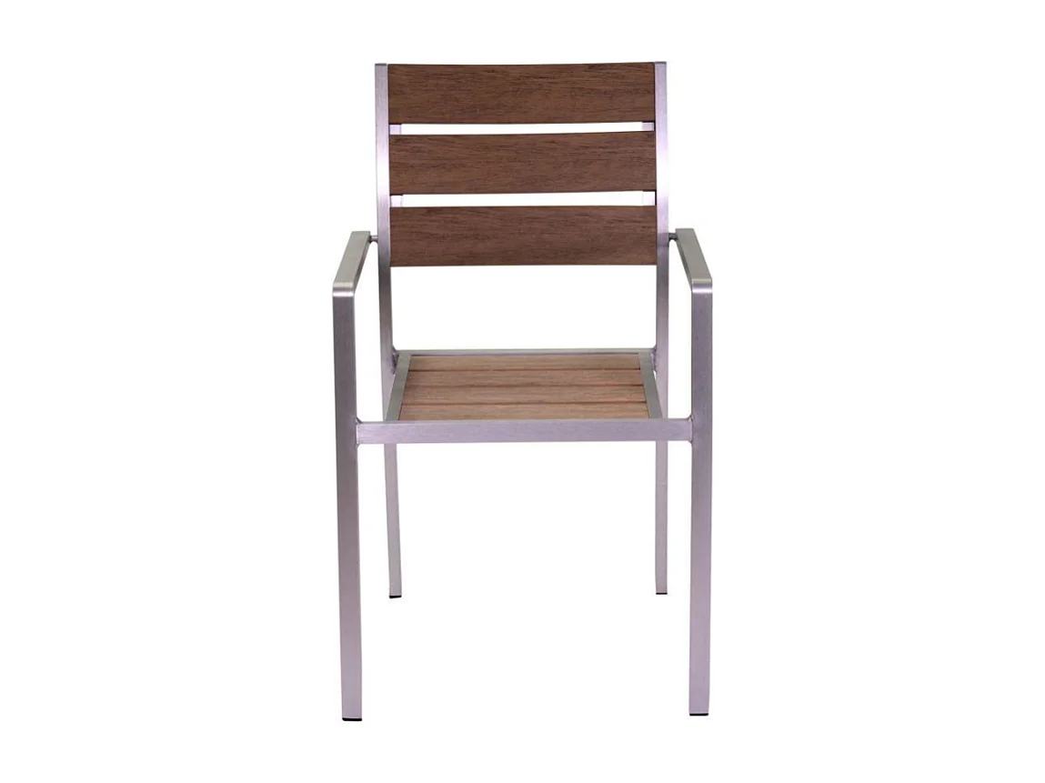 Poltrona alluminio polywood seattle marrone cm 54x58h88