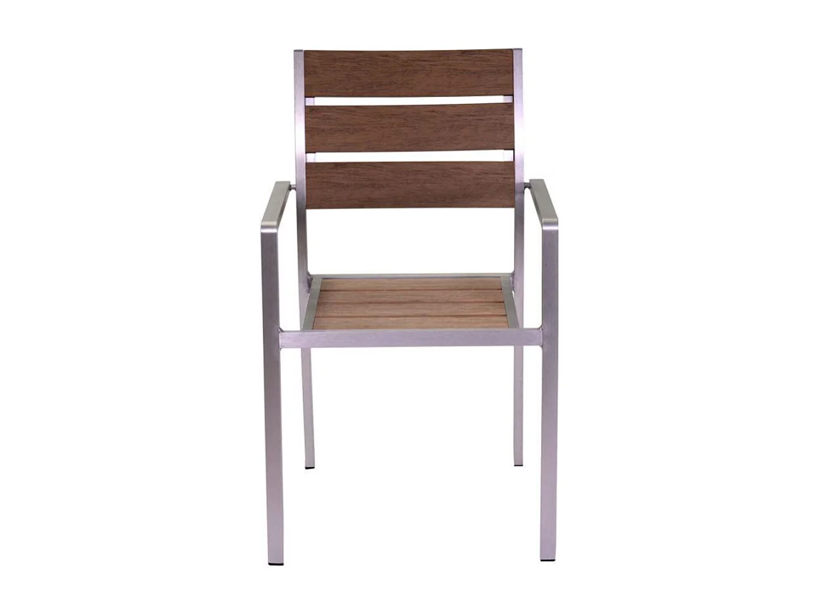 Poltrona alluminio polywood seattle marrone cm 54x58h88