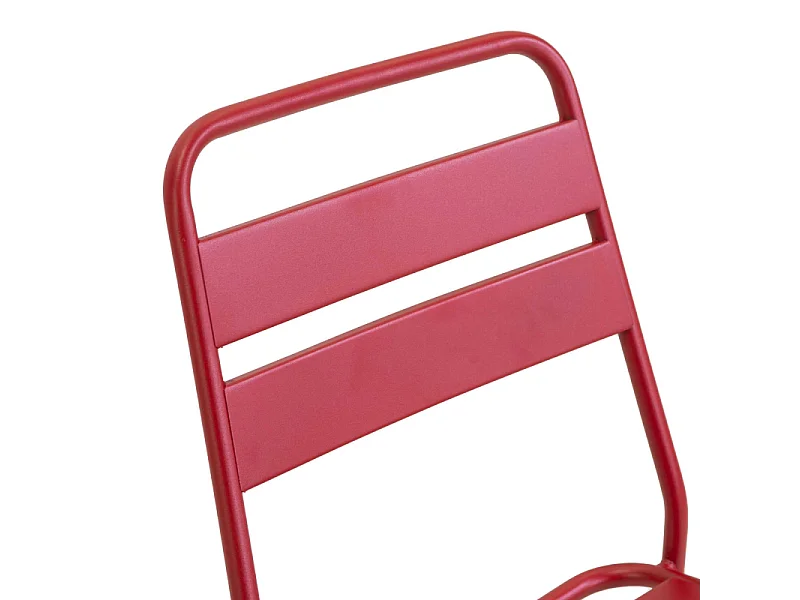 Sedia metallo Rovigo rossa cm 50x54h42/87