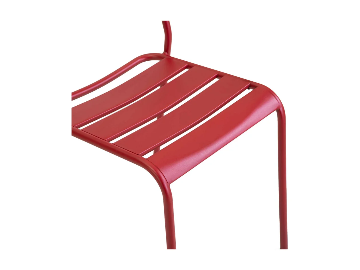 Sedia metallo Rovigo rossa cm 50x54h42/87