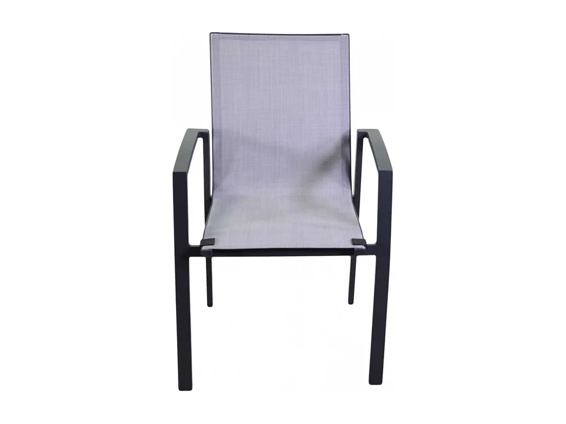 Poltrona alluminio Dover antracite cm 61x57h89