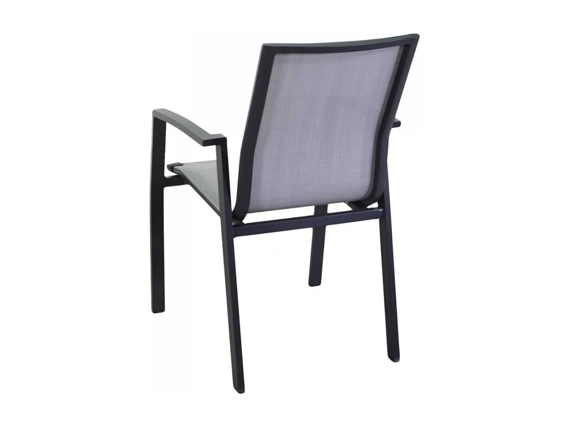 Poltrona alluminio Dover antracite cm 61x57h89