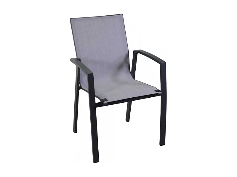 Poltrona alluminio Dover antracite cm 61x57h89