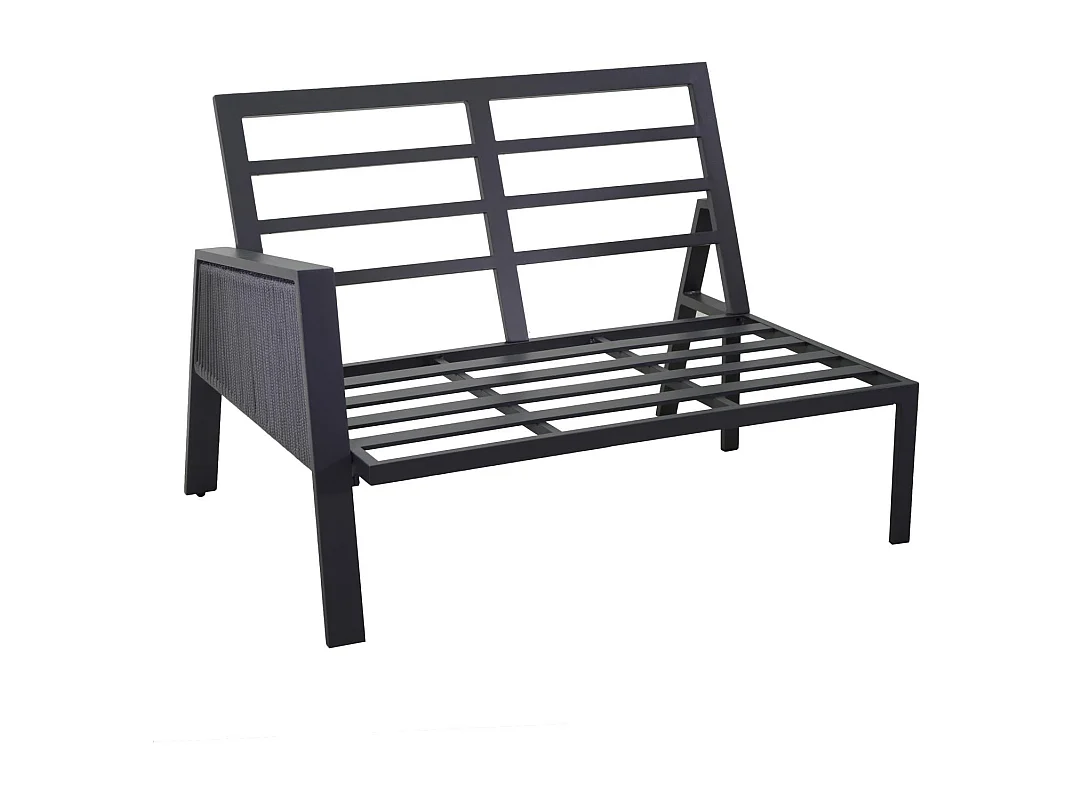 Salotto alluminio Riverdale angolare smontato antracite