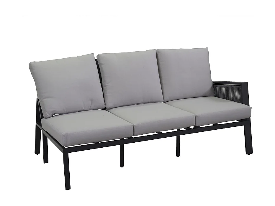 Salotto alluminio Riverdale angolare smontato antracite