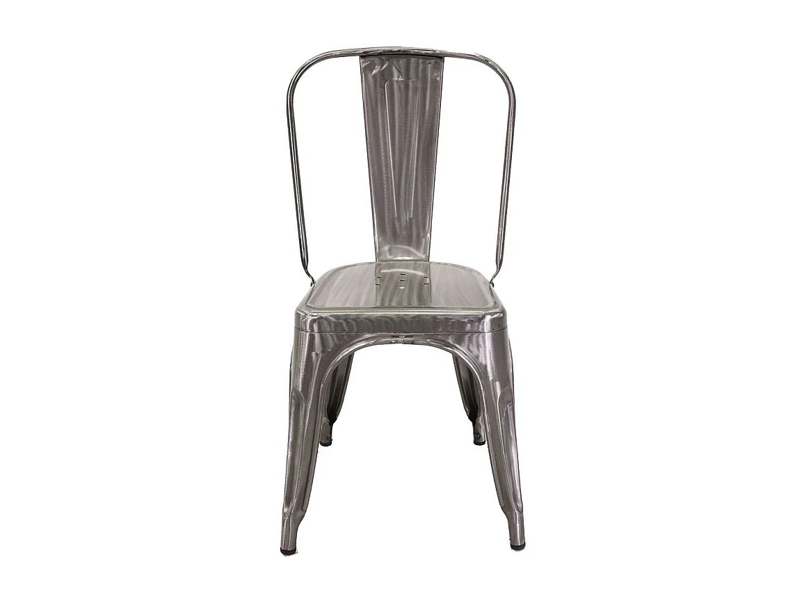 Sedia ferro new bristol galvanizzato cm 43x43h45/84