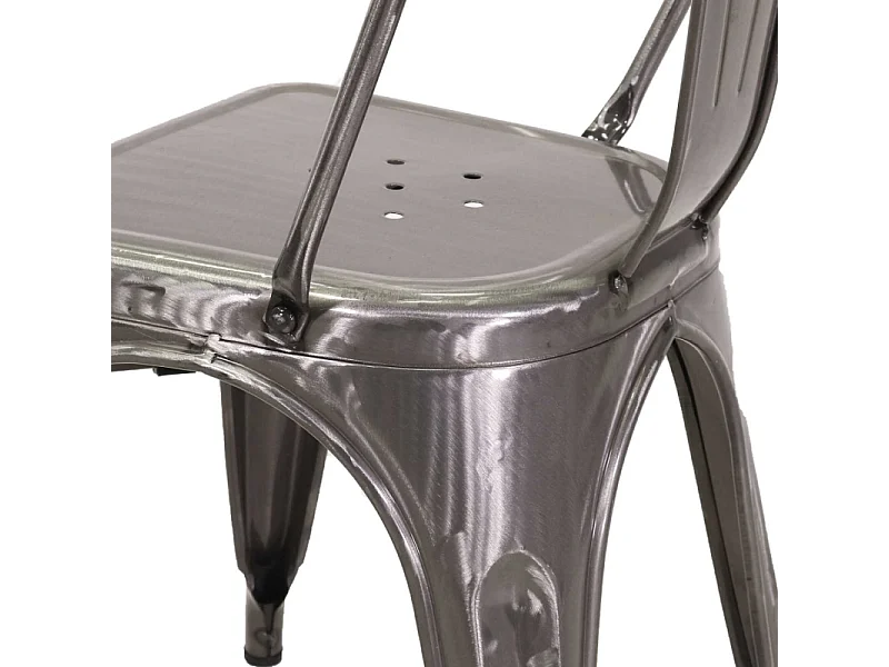 Sedia ferro new bristol galvanizzato cm 43x43h45/84