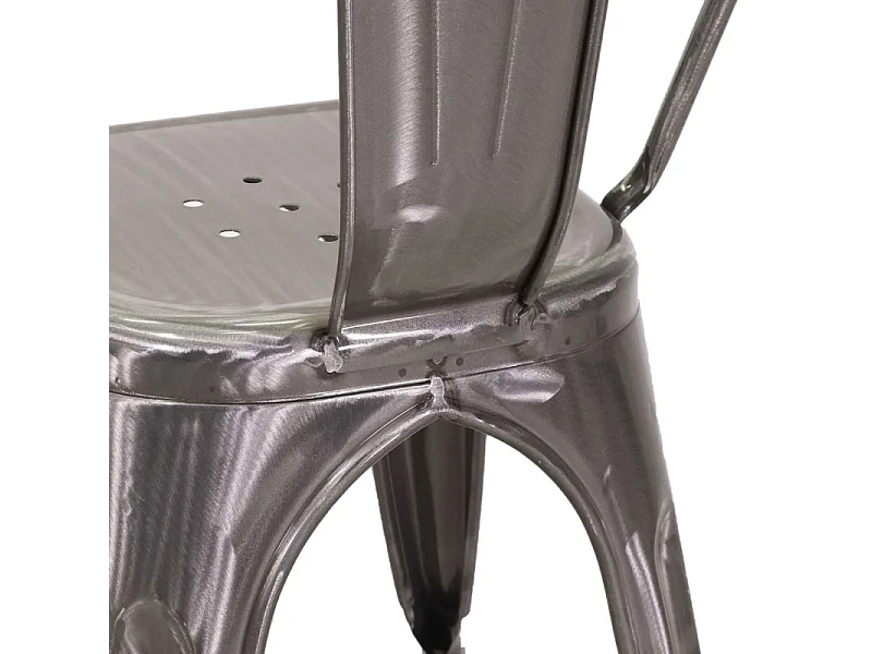 Sedia ferro new bristol galvanizzato cm 43x43h45/84