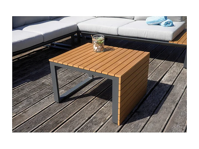 Set angolare MOIA Saint Tropez in alluminio e resin wood