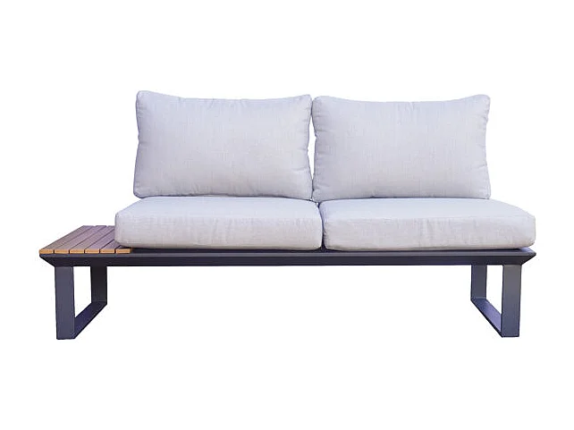 Set angolare MOIA Saint Tropez in alluminio e resin wood