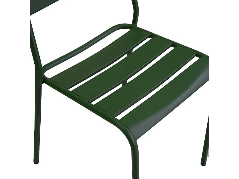 Sedia metallo Rovigo verde cm 50x54h42/87