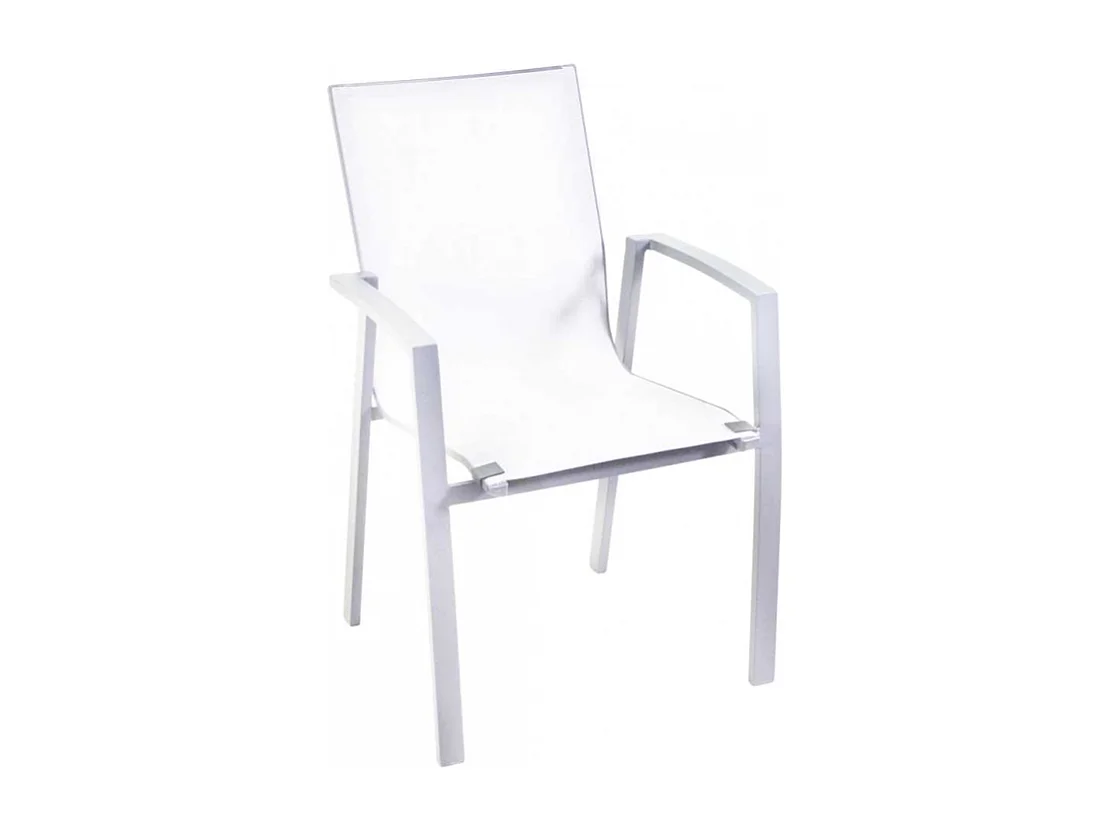 Poltrona alluminio Dover bianco cm 61x57h89