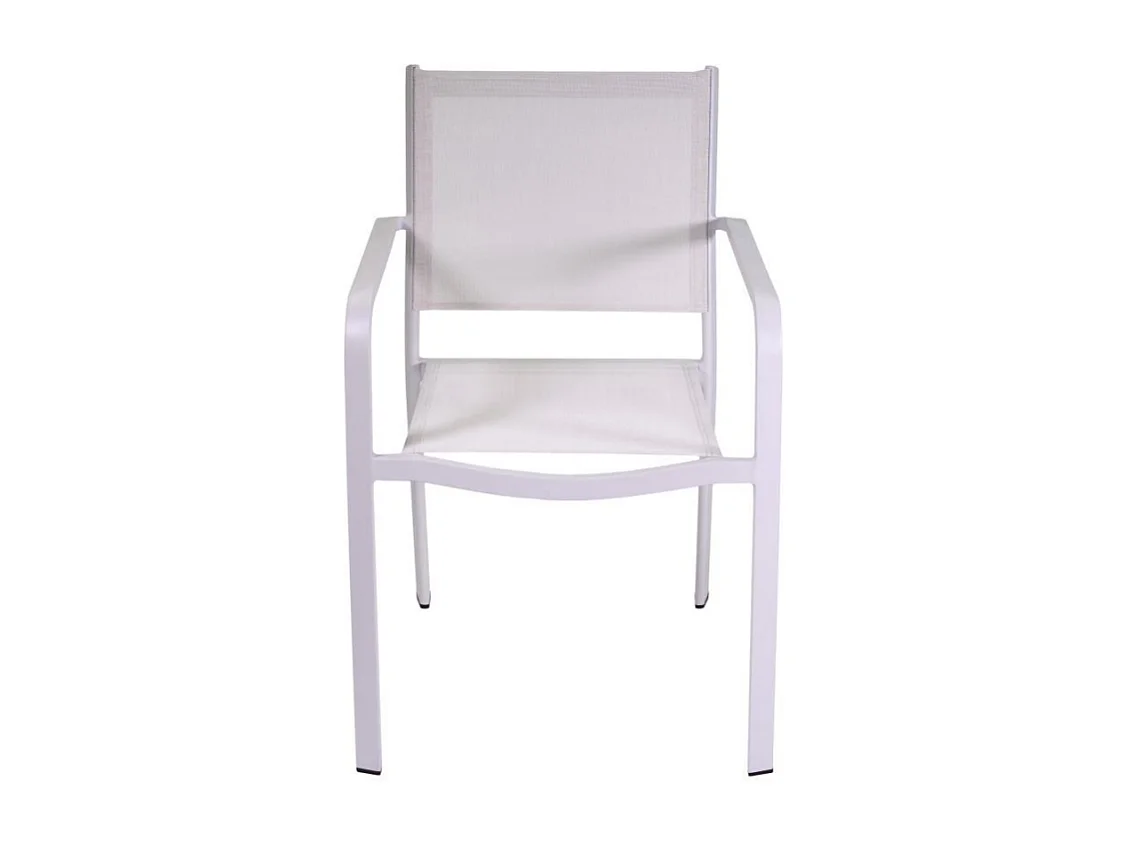 Poltrona alluminio texilene El Paso bianco cm 55x61h84,5
