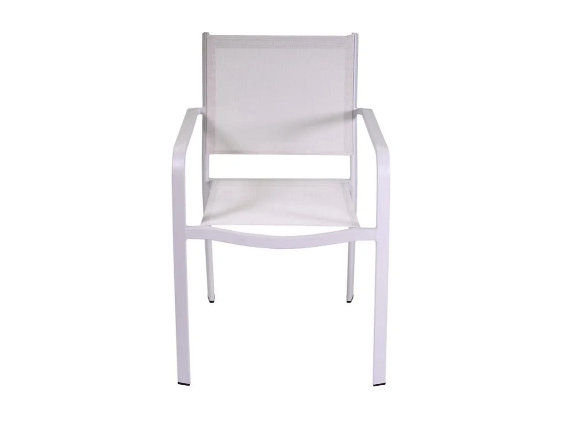 Poltrona alluminio texilene El Paso bianco cm 55x61h84,5